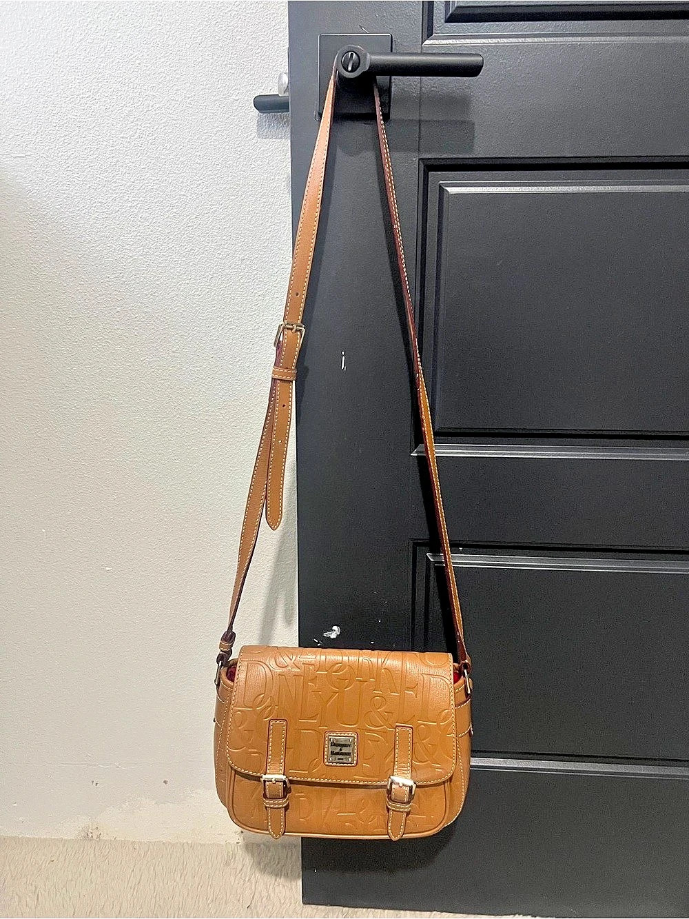 Dooney & Bourke Embossed Crossbody Bag in Brown